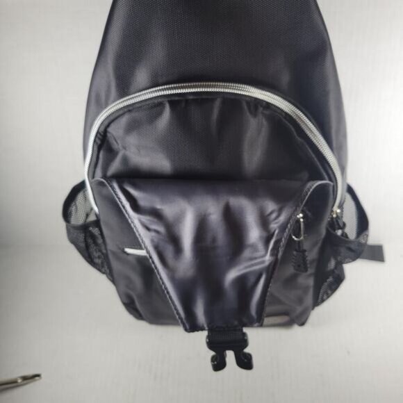 Mosiso Black Hiking Daypack Outdoor Crossbody Athleisure Canvas Sling Backpack - Picture 5 of 7